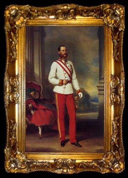 framed  Franz Xaver Winterhalter Franz Joseph I, Emperor of Austria, ta009-2
